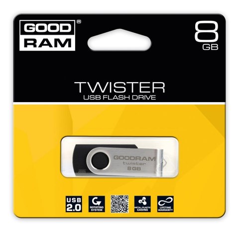 GOODRAM TWISTER 8GB Black USB2.0 GOODRAM TWISTER 8GB Black USB2.0