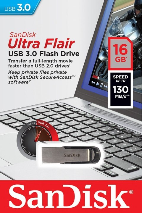 SanDisk ULTRA FLAIR USB 3.0 16GB (do 130MB/s) SanDisk ULTRA FLAIR USB 3.0 16GB (do 130MB/s)