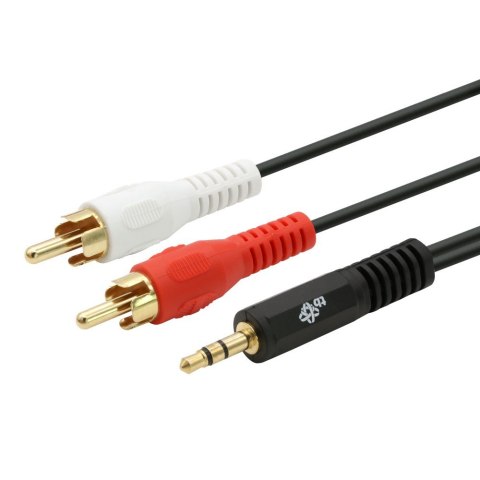TB Kabel 3,5mm Mini Jack - 2x RCA M/M (chinch) 2,5m TB Kabel 3,5mm Mini Jack - 2x RCA M/M (chinch) 2,5m