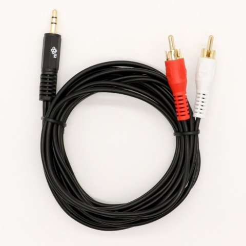 TB Kabel 3,5mm Mini Jack - 2x RCA M/M (chinch) 2,5m TB Kabel 3,5mm Mini Jack - 2x RCA M/M (chinch) 2,5m