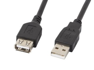 Lanberg Przedłużacz kabla USB 2.0 AM-AF czarny 3M