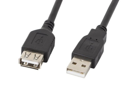 Lanberg Przedłużacz kabla USB 2.0 AM-AF czarny 3M Lanberg Przedłużacz kabla USB 2.0 AM-AF czarny 3M