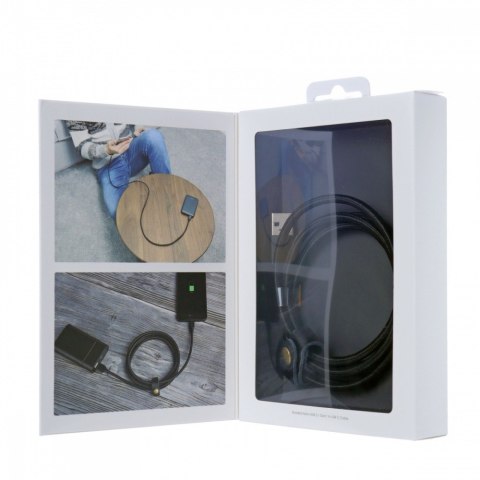 AUKEY CB-AC1 kabel USB-C - USB-A 1.2m 60W PD 3A 5Gbps 20V FCP AFC Quick Charge nylonowy oplot czarny