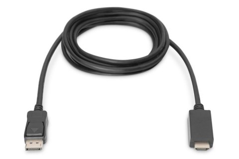 Digitus Kabel adapter DisplayPort 1.2 z zatrzaskiem 4K 60Hz UHD Typ DP/HDMI A M/M czarny 2m Digitus Kabel adapter DisplayPort 1.2 z zatrzaskiem 4K 60Hz UHD Typ DP/HDMI A M/M czarny 2m