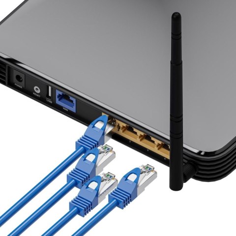Extralink Kabel sieciowy LAN Patchcord CAT.6A S/FTP 5m 10G foliowana skręcona para, miedziany