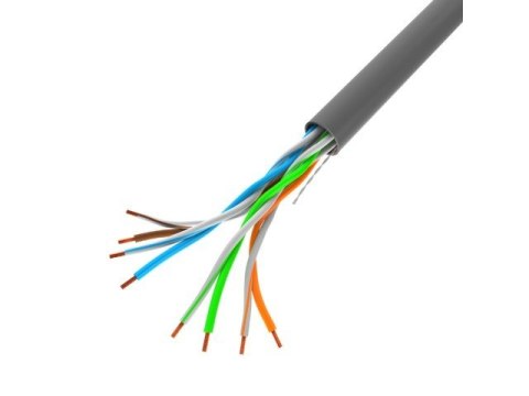Lanberg Kabel UTP Kat.5E CU 305 m drut FLUKE LCU5-12CU-0305-S szary Lanberg Kabel UTP Kat.5E CU 305 m drut FLUKE LCU5-12CU-0305-S szary