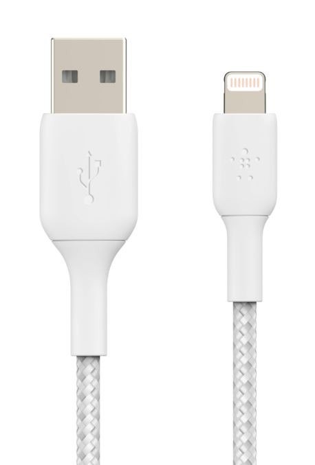 Belkin Kabel Braided USB- Lightning 2m biały
