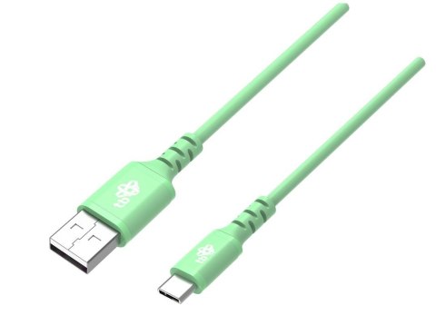 TB Kabel USB-USB C 1m silikonowy zielony Quick Charge TB Kabel USB-USB C 1m silikonowy zielony Quick Charge