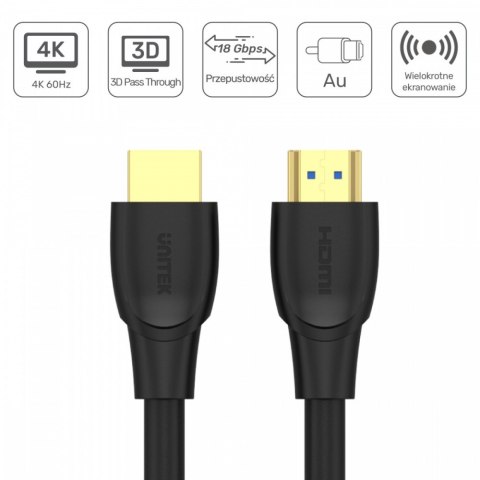 Unitek Kabel HDMI HIGH SPEED 2.0; 4K; 15M; C11045BK