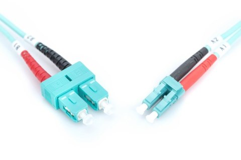 Digitus Patchcord światłowodowy FO LC-SC MM 50/125 OM3 duplex LSOH 1m Digitus Patchcord światłowodowy FO LC-SC MM 50/125 OM3 duplex LSOH 1m