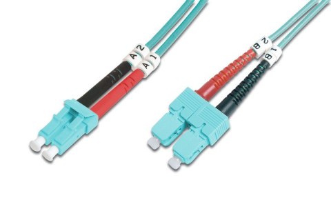 Digitus Patchcord światłowodowy FO LC-SC MM 50/125 OM3 duplex LSOH 2m Digitus Patchcord światłowodowy FO LC-SC MM 50/125 OM3 duplex LSOH 2m