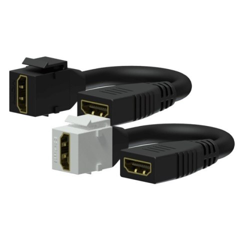 PROCAB Adapter Keystone Żeńskie HDMI A - Żeńskie HDMI A Moduł na kablu biały - VCK450/W PROCAB Adapter Keystone Żeńskie HDMI A - Żeńskie HDMI A Moduł na kablu biały - VCK450/W
