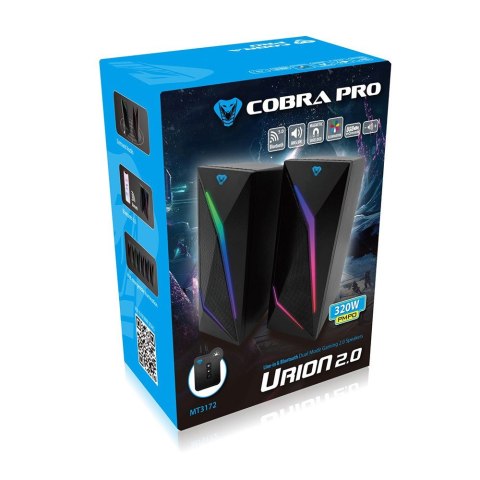 Media-Tech Głośniki COBRA PRO URION 2.0 MT3172 Gamingowe/Line-in/Bluetooth 5.0/RGB/Moduł sterujący/Jack 3,5/USB/RMS 8W/PMPO 320W Media-Tech Głośniki COBRA PRO URION 2.0 MT3172 Gamingowe/Line-in/Bluetooth 5.0/RGB/Moduł sterujący/Jack 3,5/USB/RMS 8W/PMPO 320W