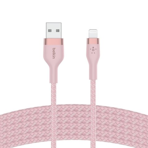 Belkin Kabel BoostCharge USB-A do Lightning silikonowy 2m, różowy Belkin Kabel BoostCharge USB-A do Lightning silikonowy 2m, różowy
