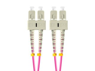 Lanberg Patchcord światłowodowy Mm Sc/Upc-Sc/Upc Duplex 3.0mm 2m fioletowy