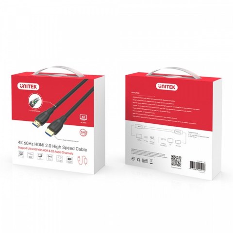 Unitek Kabel HDMI High Speed 2.0; 4K; 5M; C11041BK Unitek Kabel HDMI High Speed 2.0; 4K; 5M; C11041BK