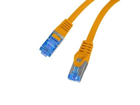 Lanberg Patchcord kat.6a S/FTP LSZH CCA 0.25m pomarańczowy fluke