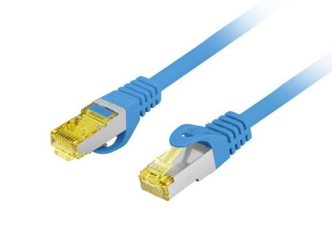 Lanberg Patchcord kat.6a S/FTP LSZH CU 0.25m niebieski fluke Lanberg Patchcord kat.6a S/FTP LSZH CU 0.25m niebieski fluke