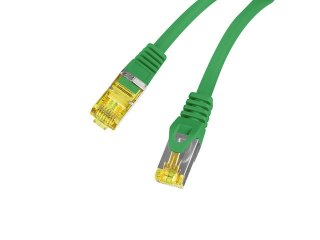 Lanberg Patchcord kat.6a S/FTP LSZH CU 0.25m zielony fluke