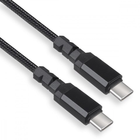 Maclean Kabel 2x USB-C 15W 1m wspierający QC 3.0 MCE493 Czarny Maclean Kabel 2x USB-C 15W 1m wspierający QC 3.0 MCE493 Czarny
