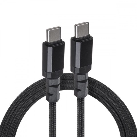 Maclean Kabel 2x USB-C 15W 1m wspierający QC 3.0 MCE493 Czarny Maclean Kabel 2x USB-C 15W 1m wspierający QC 3.0 MCE493 Czarny