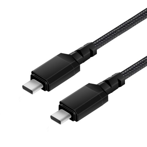 Maclean Kabel 2x USB-C 15W 1m wspierający QC 3.0 MCE493 Czarny Maclean Kabel 2x USB-C 15W 1m wspierający QC 3.0 MCE493 Czarny