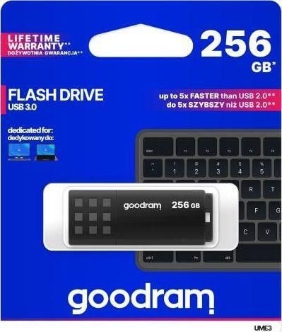 GOODRAM Pendrive UME3 256GB USB 3.0 czarny GOODRAM Pendrive UME3 256GB USB 3.0 czarny