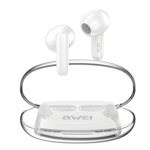 AWEI Słuchawki Bluetooth 5.3 T85 ENC TWS białe AWEI Słuchawki Bluetooth 5.3 T85 ENC TWS białe