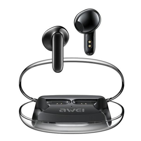 AWEI Słuchawki Bluetooth 5.3 T85 ENC TWS czarne AWEI Słuchawki Bluetooth 5.3 T85 ENC TWS czarne
