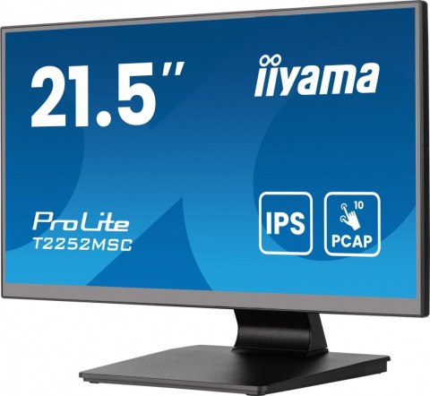 IIYAMA Monitor 22 cale T2252MSC-B2AG 10 PKT. POJ,IPS,HDMI,DP,2x1W,7H,2xUSB, AG-(Anti Glare)