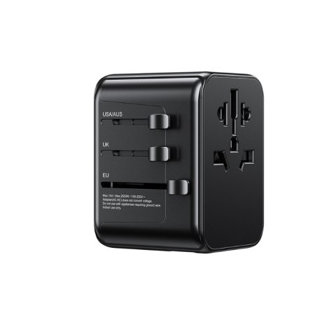 WEKOME Ładowarka / Adapter podróżny Pop Digital Series EU / UK / US / AU + 3x USB-C & 2x USB-A 30W Czarny WEKOME Ładowarka / Adapter podróżny Pop Digital Series EU / UK / US / AU + 3x USB-C & 2x USB-A 30W Czarny