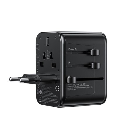 WEKOME Ładowarka / Adapter podróżny Pop Digital Series EU / UK / US / AU + 3x USB-C & 2x USB-A 30W Czarny WEKOME Ładowarka / Adapter podróżny Pop Digital Series EU / UK / US / AU + 3x USB-C & 2x USB-A 30W Czarny