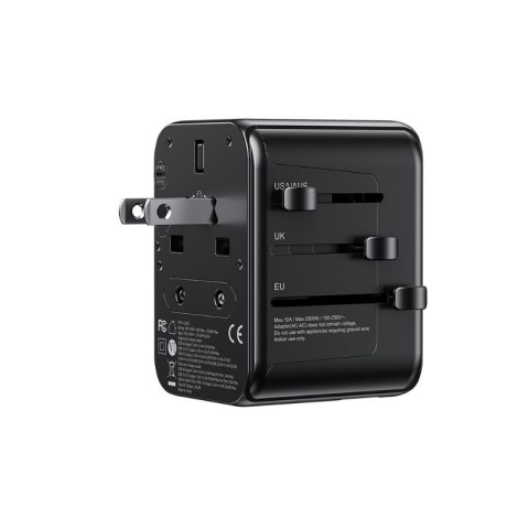 WEKOME Ładowarka / Adapter podróżny Pop Digital Series EU / UK / US / AU + 3x USB-C & 2x USB-A 30W Czarny WEKOME Ładowarka / Adapter podróżny Pop Digital Series EU / UK / US / AU + 3x USB-C & 2x USB-A 30W Czarny