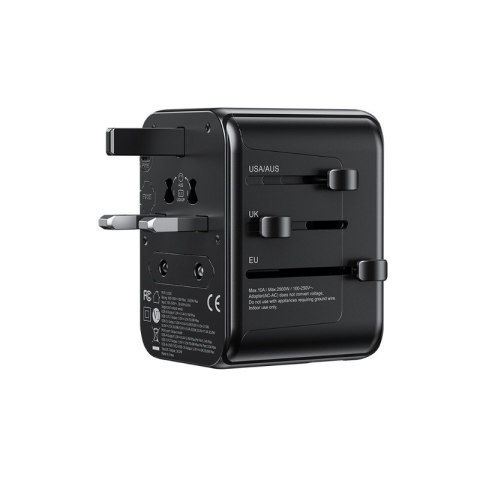 WEKOME Ładowarka / Adapter podróżny Pop Digital Series EU / UK / US / AU + 3x USB-C & 2x USB-A 30W Czarny WEKOME Ładowarka / Adapter podróżny Pop Digital Series EU / UK / US / AU + 3x USB-C & 2x USB-A 30W Czarny