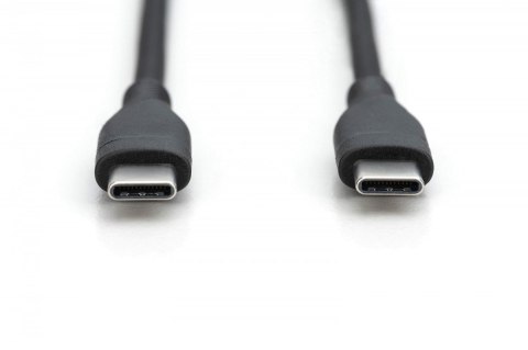 Digitus Kabel połączeniowy silikonowy USB-C - USB-C, USB 2.0 60W, 2m Czarny