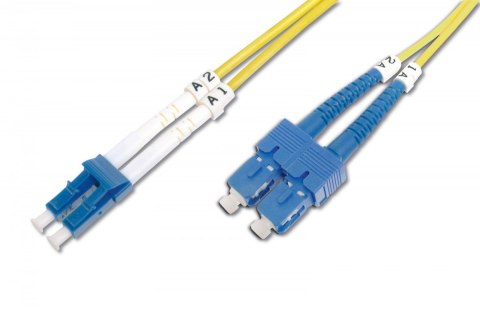 Digitus Patch cord światłowodowy FO LC-SC SM 9/125 OS2 duplex LSOH 10m Żółty Digitus Patch cord światłowodowy FO LC-SC SM 9/125 OS2 duplex LSOH 10m Żółty