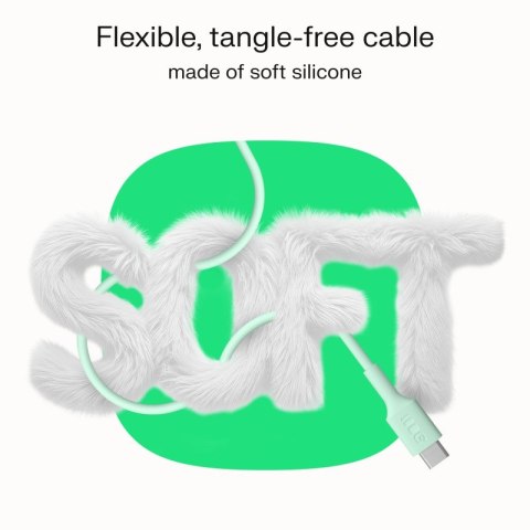 Green Cell Kabel USB-C-USB-C PowerFlex 100W silikonowy 0.3m zielony