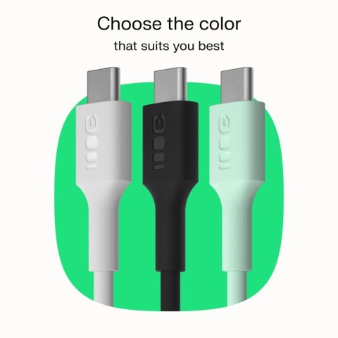 Green Cell Kabel USB-C-USB-C PowerFlex 100W silikonowy 0.3m zielony