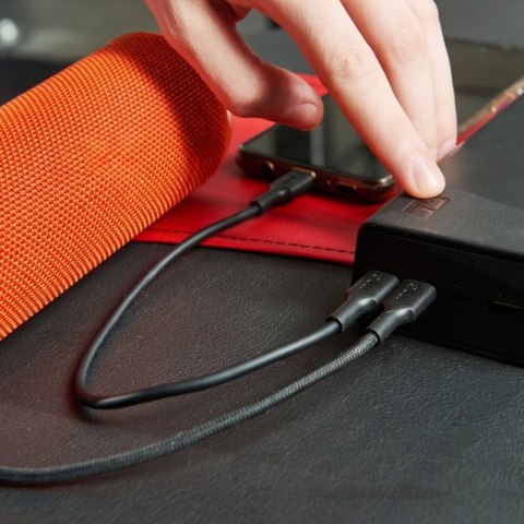 Green Cell Kabel USB-C-USB-C PowerFlex 100W silikonowy 0.3m zielony