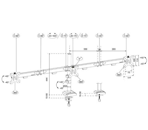 Neomounts Ramię do monitora DS60-600BL3