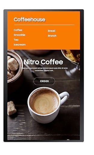 Samsung Monitor profesjonalny KIOSK KM24A/Tizen 24 cale Matowy, Dotykowa 16h/7 250(cd/m2) 1920x1080(FHD) S6 Player 3 lata d2d (LH24KMATB