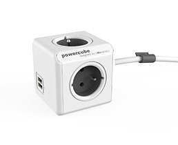 Allocacoc Listwa zasilająca PowerCube Extended USB 3m 2404/FREUPC Szara Allocacoc Listwa zasilająca PowerCube Extended USB 3m 2404/FREUPC Szara