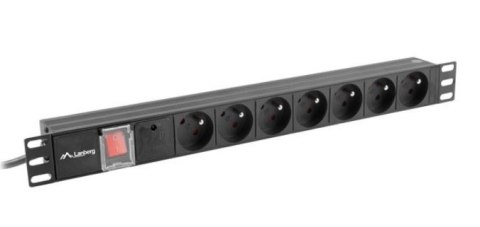Lanberg Listwa zasilająca Rack PDU 19" 1U 16A 7X 230V PL 2m czarna
