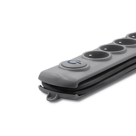 Qoltec Listwa antyprzepięciowa Quick Switch, 8 gniazd, 1,8m, szara Qoltec Listwa antyprzepięciowa Quick Switch, 8 gniazd, 1,8m, szara