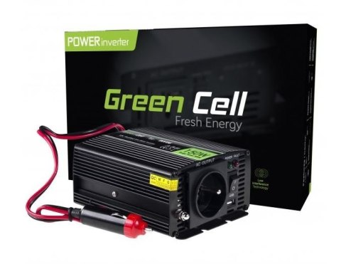 Green Cell Przetwornica 12V/230V 150W/300W Mod sinus Green Cell Przetwornica 12V/230V 150W/300W Mod sinus