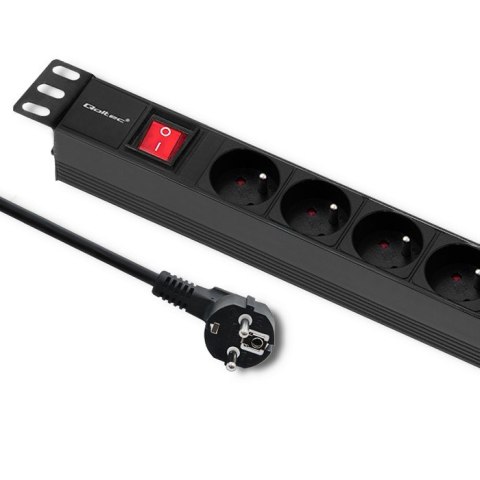 Qoltec Listwa zasilająca do szafy RACK 1U | 16A | PDU | 6xFRENCH | 2m Qoltec Listwa zasilająca do szafy RACK 1U | 16A | PDU | 6xFRENCH | 2m