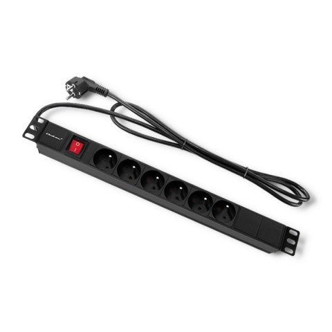Qoltec Listwa zasilająca do szafy RACK 1U | 16A | PDU | 6xFRENCH | 2m Qoltec Listwa zasilająca do szafy RACK 1U | 16A | PDU | 6xFRENCH | 2m
