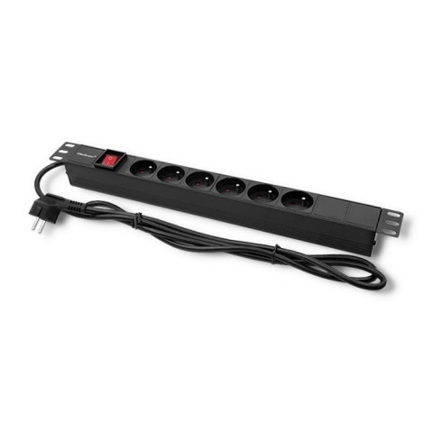 Qoltec Listwa zasilająca do szafy RACK 1U | 16A | PDU | 6xFRENCH | 2m Qoltec Listwa zasilająca do szafy RACK 1U | 16A | PDU | 6xFRENCH | 2m