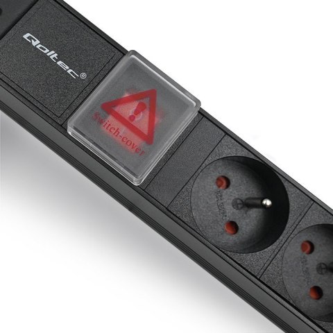 Qoltec Listwa zasilająca do szafy RACK 1U | 16A | PDU | 6xFRENCH | 2m Qoltec Listwa zasilająca do szafy RACK 1U | 16A | PDU | 6xFRENCH | 2m