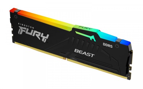 Kingston Pamięć DDR5 Fury Beast RGB 32GB(1*32GB)/5200 CL40 Kingston Pamięć DDR5 Fury Beast RGB 32GB(1*32GB)/5200 CL40